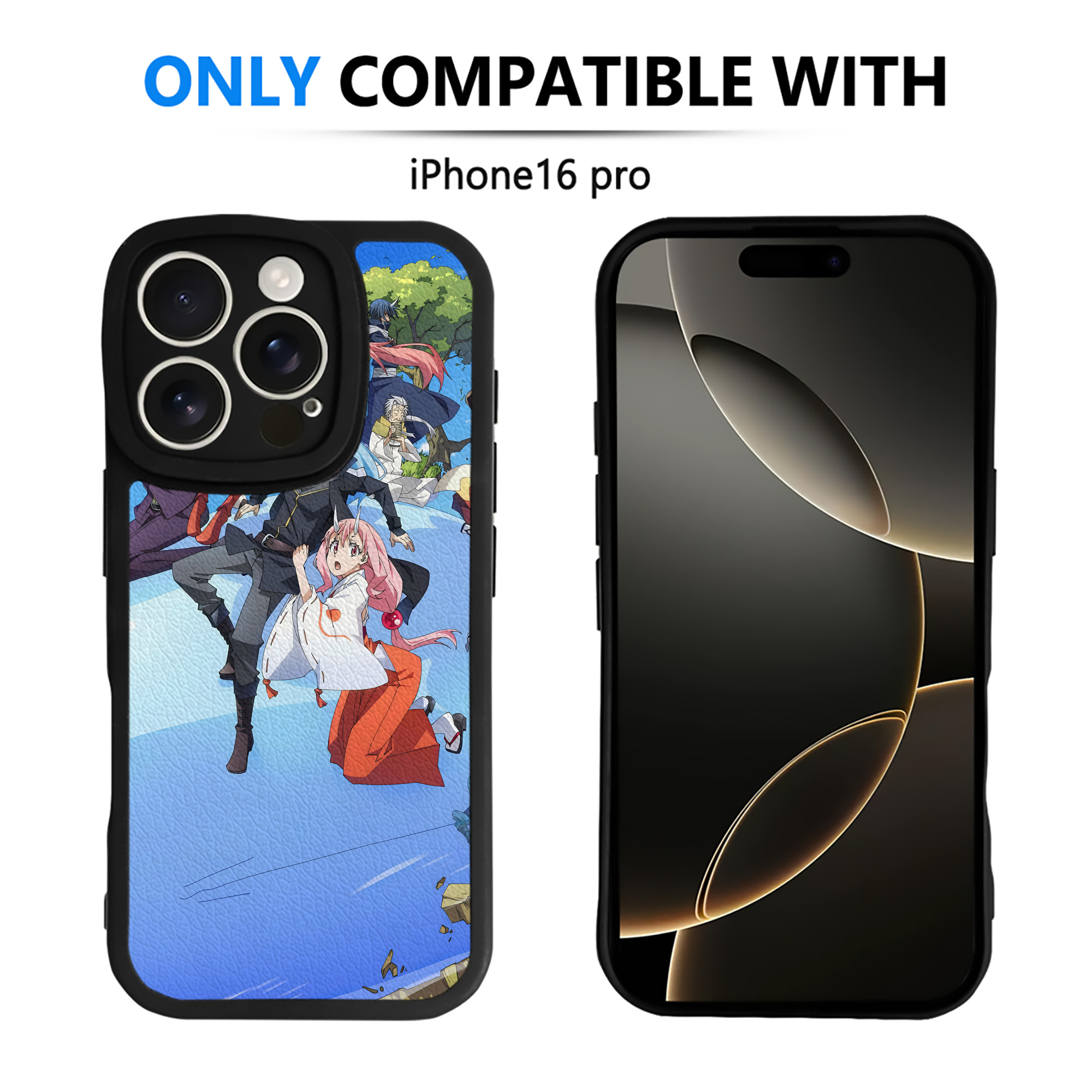 （画像用） 転スラ Regarding Reincarnated to Slime 【iPhone 16シリーズ対応】シリコンスマホケース（レザー調） 材質：シリコン